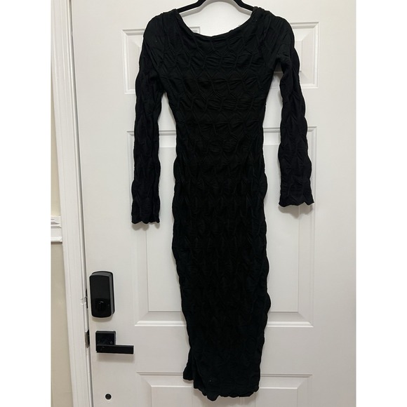 See You Monday Dresses & Skirts - See You Monday‎ Dress Womens Medium Black Long Sleeve Bodycon Midi Party Gothic